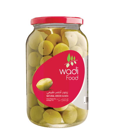 Natural Green Olives 1kg Jar