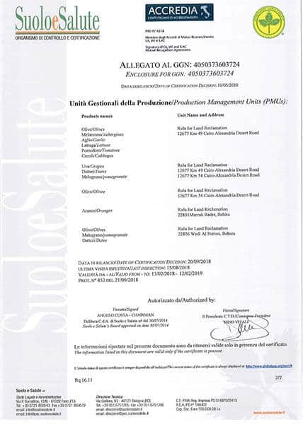Certified ISO 22000:2005 certificate for receiving, packaging, sales and distribution of naturally pickled olives, pickled vegetables, extra virgin, virgin olive oil and natural vinegar.  